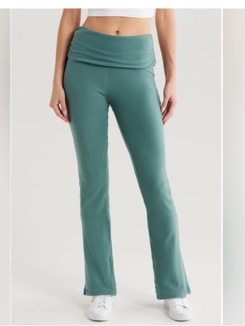 NWT Free People FP Movement Aced It Flare Leggings Midnight Jade Green L Large